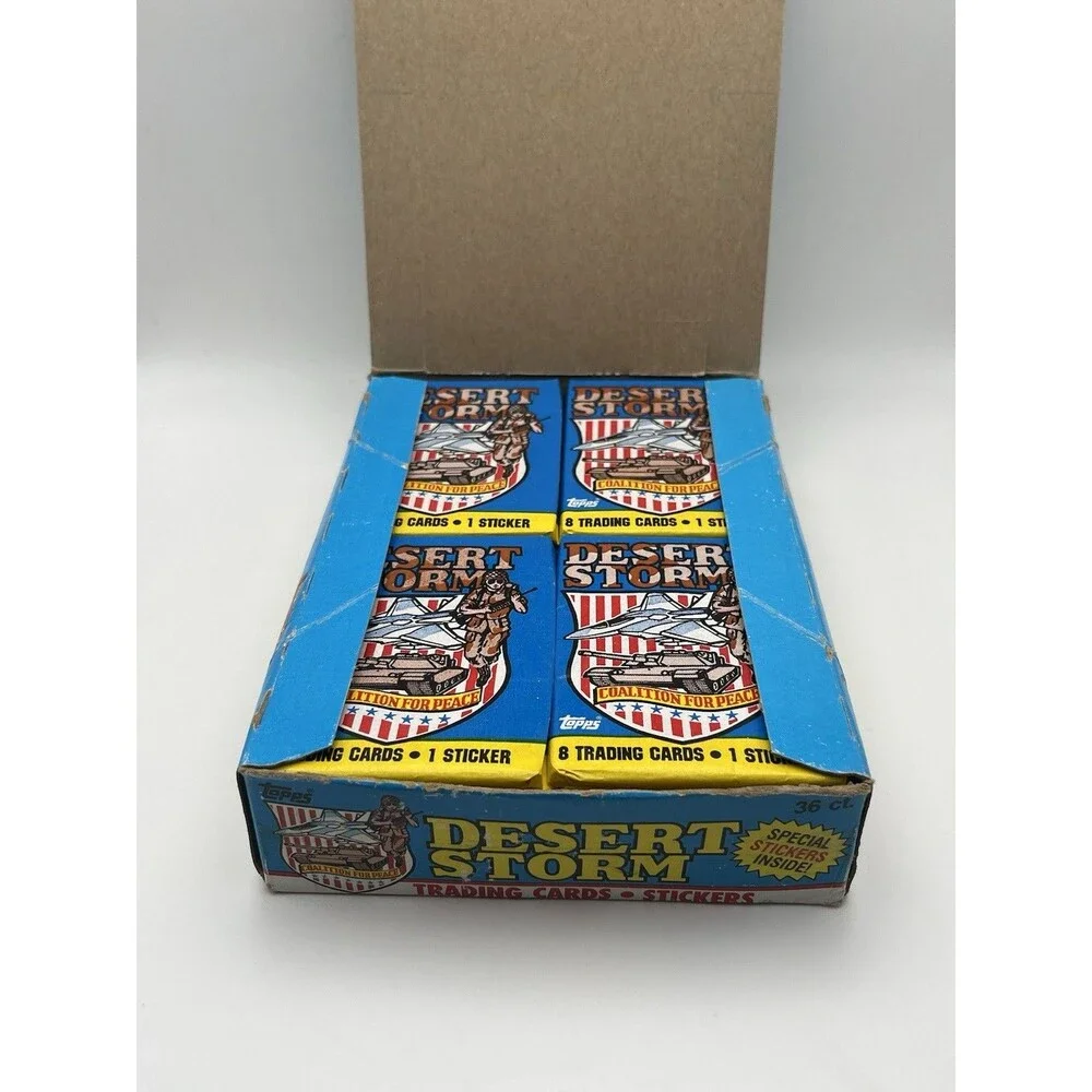 Topps 1991 Desert Storm Trading Cards and Stickers 36 New Sealed Packs in Box - Picture 4 of 5